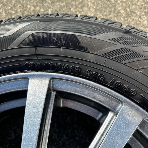 スタッドレスタイヤ 15インチ 195/65R15 pcd100 バリ溝