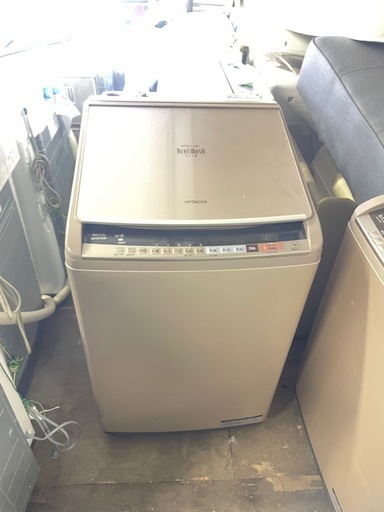 北九州市内配送無料　保証付き 日立BW-DV100B 縦型洗濯乾燥機 ビートウォッシュ シャンパン [洗濯10.0kg /乾燥5.5kg /ヒーター乾燥(水冷・除湿タイプ) /上開き]