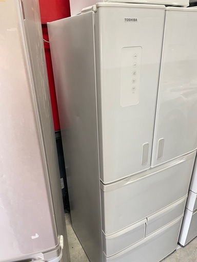 北九州市内配送無料　保証付き 東芝 TOSHIBA 冷蔵庫 VEGETA スタンダードモデル 481L フレンチドア シェルホワイト 
