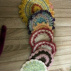 かぎ編み　手編み　コースターの画像