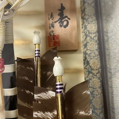 五月人形 ケース付き オルゴール付き　伝統的デザイン　お正月 破魔弓の画像