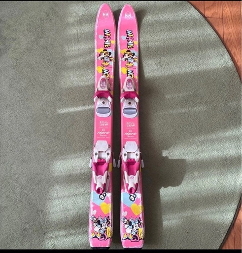 ジュニア スキー板 Hart 子供用 ピンク ストックセット 90cm (momomama