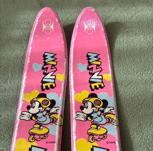 ジュニア スキー板 Hart 子供用 ピンク ストックセット 90cm (momomama