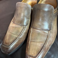 FRANCESCO BENIGNO バックル付きシューズ 8 1/2(約27.5cm) イタリア フランシスコ ベニーニョ ブラウンベージュの画像