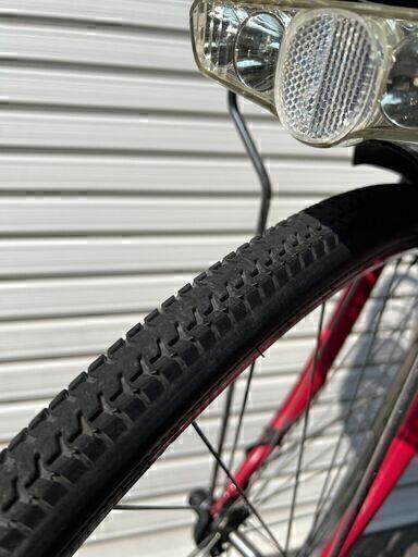 【返品保証付き】　No701　大型バッテリー電動アシスト自転車　返品保証付き　26インチ　パナソニック ティモ・W　2017年型　ピンク　バッテリー8Ah（ロングモード40km以上）レンタサイクル店で使用していた自転車。メンテナンス済み。タイヤ、チューブ1年以内に交換、9分山。