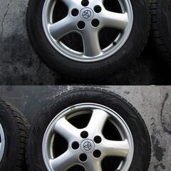 【取引中】トヨタ純正アルミスタッドレスタイヤ4本セット YOKOHAMA iceGURD iG60 205/55R16 91Q  溝有りトヨタ アイシスに使用 履き潰しにどうぞの画像