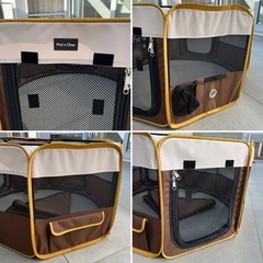 【中古】Pet’sOne ペッツワン 折りたたみメッシュサークル Ｍサイズ カインズ 小型犬 犬猫 ペットサークル ペットハウスの画像