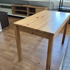 パイン材デスク無印良品 キズ有 パイン材ナチュラルの画像
