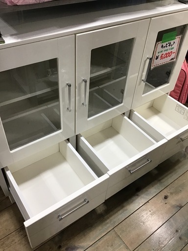 ●販売終了●キャビネット　収納家具　ホワイト　中古品