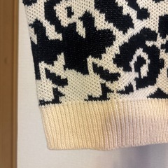 ゼブラニットベスト Lサイズ美品の画像