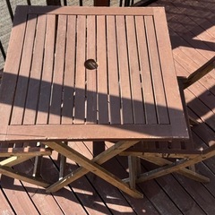 ガーデンテーブルチェアセットの画像