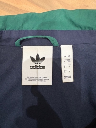 adidas コーチジャケット　緑　サイズL