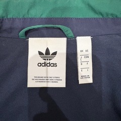 adidas コーチジャケット　緑　サイズLの画像