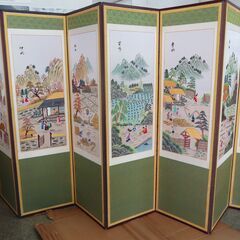 希少！韓国刺繍屏風８面　良品　の画像