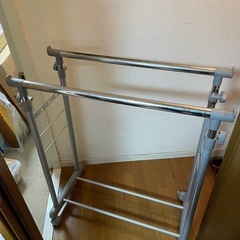 【取引完了】パイプハンガー　2列　 再出品の画像