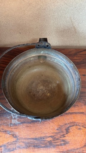鉄鍋 香炉 骨董品レトロ 時代物 アンティーク 茶道具 注器 銅 真鍮 