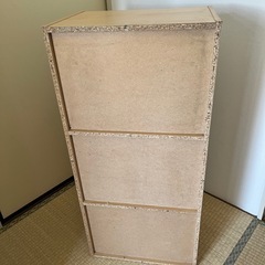 ナチュラル　カラーボックス　3つボックス付の画像