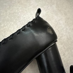 ブラック ジルサンダー風レースアップ ハイヒールの画像