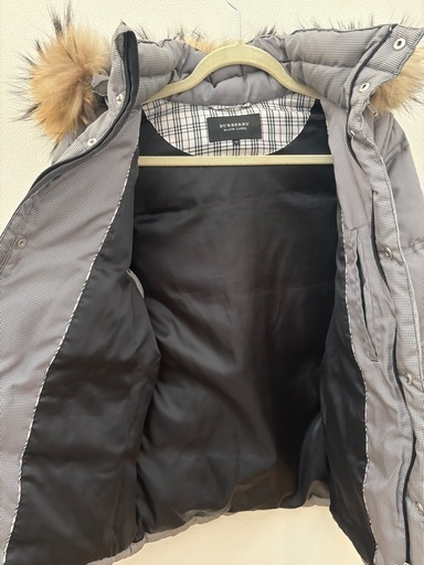 美品 バーバリーブラックレーベル 6way 千鳥格子 ファー ダウンジャケットMサイズ
