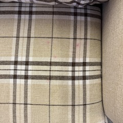 ★新入荷 ソファ ソファー 2人掛け 布張り チェック 二人掛けの画像