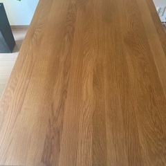 無印良品 無垢材テーブル（引出付）オーク材の画像