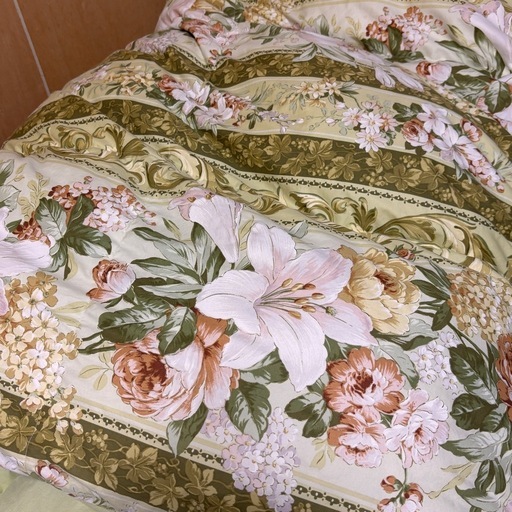 京都西川 羽毛布団 シングル グリーン ✨美品✨［西川産業］羽毛