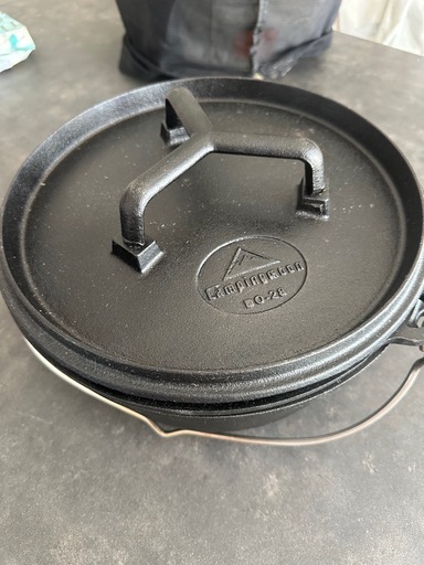 キャンピングムーン(CAMPING MOON) アウトドア ダッチオーブン 10インチ 4WAYダッジオーブン DO-28 ブラック M
