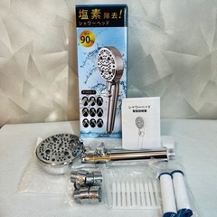 マイクロナノバブル シャワーヘッド 9水流 高水圧 節水90％ 塩素除去 シルバー 簡単取り付け 新品の画像