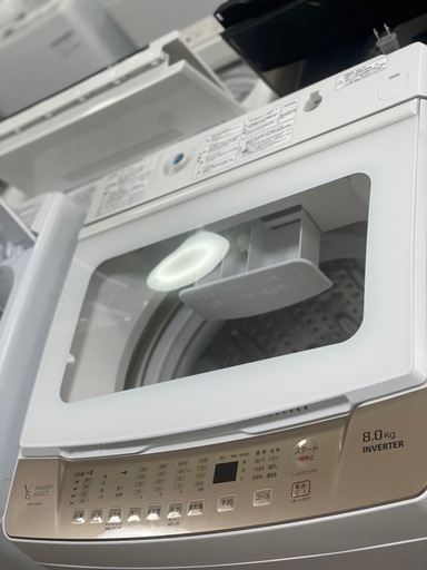 送料・設置込み可?表示価格より10%OFF?　洗濯機　8kg ヤマダ電機　2021年【分解クリーニング済み】