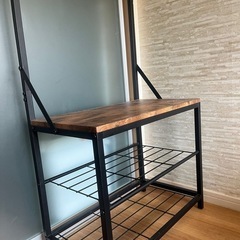 ハンガーラック　棚の画像