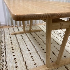 【定価10万/日本製】オーク無垢材オーダーテーブル 幅140cm セラウッド塗装の画像