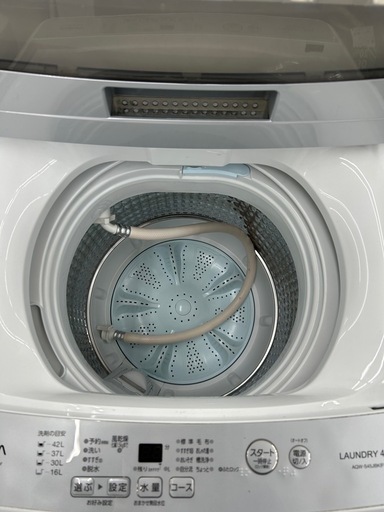 AQUA AQW-S45JBK 2021年製 洗濯機 4.5kg
