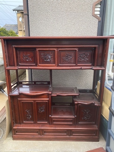 【唐木家具】飾り棚・茶箪笥