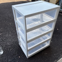 衣装ケース  4段  白 　の画像