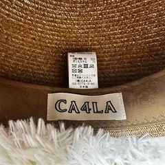 【美品】CA4LA カシラ ベージュ 麦わら キャスケット帽子　MAY PB3の画像