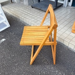 折りたたみイス  木製椅子 の画像
