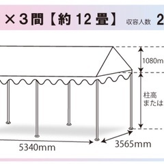 2間×3間　　　テントの骨組み
の画像