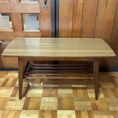 配送無料【美品】カリモク60 リビングテーブル（棚付き）幅約100cm  ※状態良好の画像