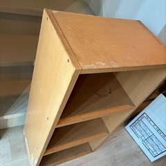 【0円】ボロいけどリメイクシートで復活！カラーボックス＋シート5枚セットの画像