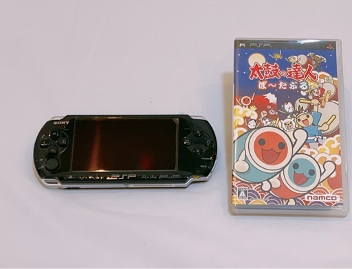 PSP3000本体+ 太鼓の達人ぽ～たぶる + メモリースティック セット