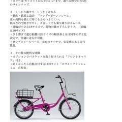 BRIDGESTONE JOSIS-WGN（ジョシスワゴン）前20/18自転車の画像