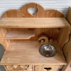 木製　おままごと　キッチン　冷蔵庫の画像