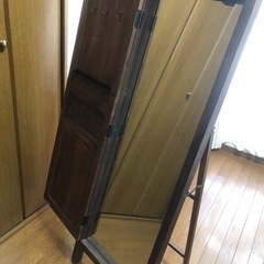 ドア型　鏡　姿見　アンティーク調の画像