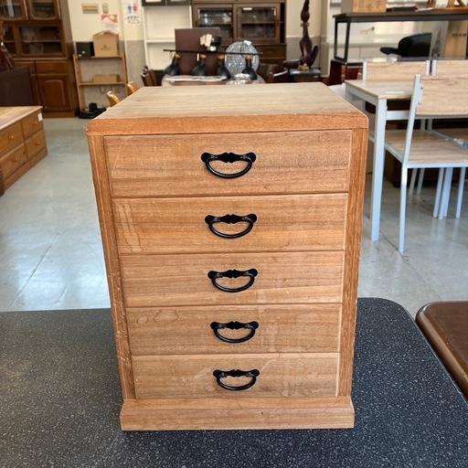 K2601-523 府中家具 総桐 桐箪笥 タンス 小物入れ 引き出し 5段