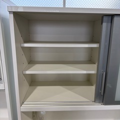 【定価24万⭐️/松田家具/ブランド家具】120食器棚　キッチン収納　キッチン家具　白　ホワイト　美品　収納棚　高級の画像