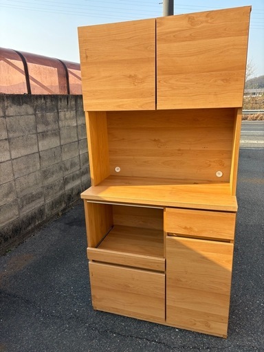 食器棚 完成品 キッチン収納 キッチンキャビネット 電子レンジ台 キッチン 収納 棚 スライド 食器 キッチンラック リビング収納 チェスト 88cm 約90cm 国産 炊飯器 トースター オーブンレンジ