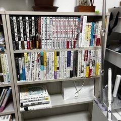 【受け渡し確定・2個セット・薄型】本棚/コミックラック（幅60×奥行15×高さ84cm）の画像