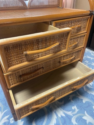 ラタンチェスト洋服箪笥籐 (はっす〜) 藤枝の収納家具《タンス、衣類