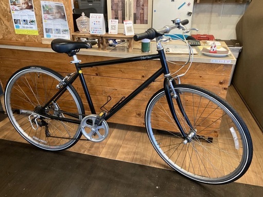 【チェーン新品！6段変速】700×28cクロスバイク　ブラック