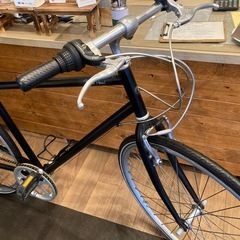 【チェーン新品！6段変速】700×28cクロスバイク　ブラックの画像